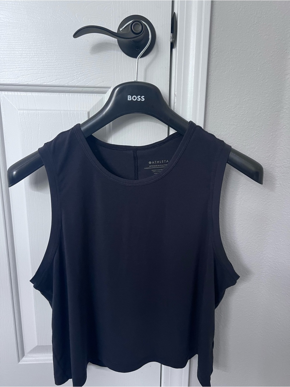 Athleta Black Relaxed Fit Cropped Tank